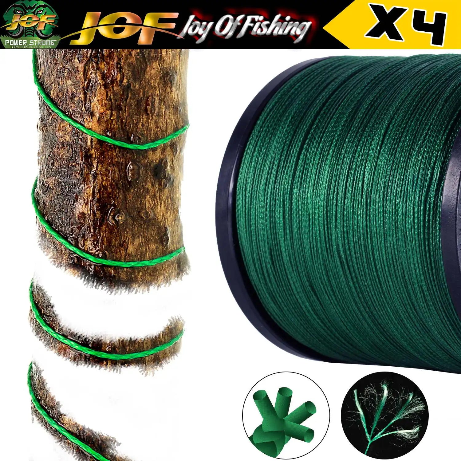 BraidForce 4-Strand PE Braided Fishing Line — 100/300M