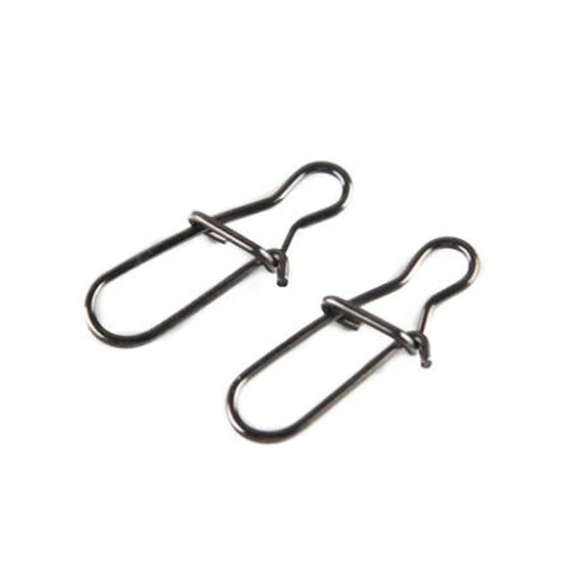 30-Pack Stainless Steel Fishing Snap Swivels — Lock Clips