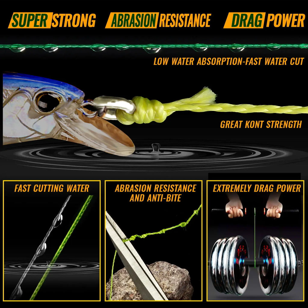 BraidForce 4-Strand PE Braided Fishing Line — 100/300M