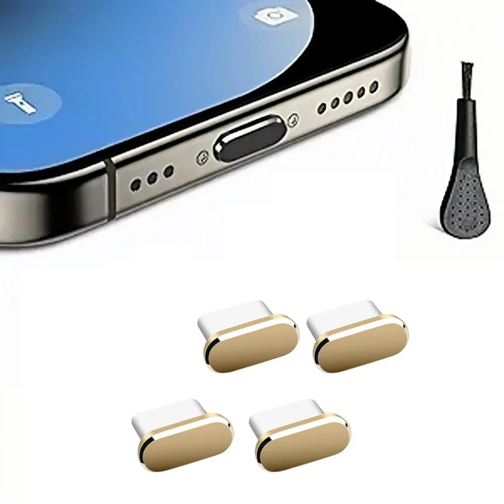 PortShield USB-C Dust Plug + Cleaning Brush Kit