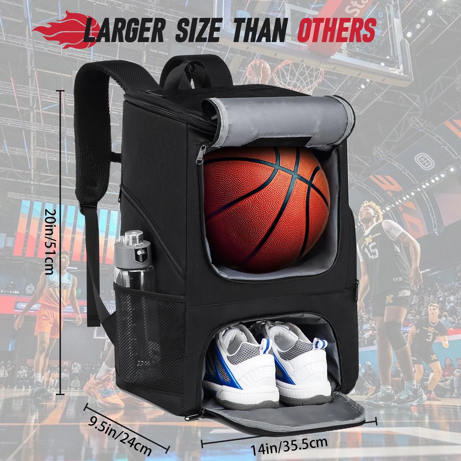 CourtPack Sports Backpack with Shoe Compartment