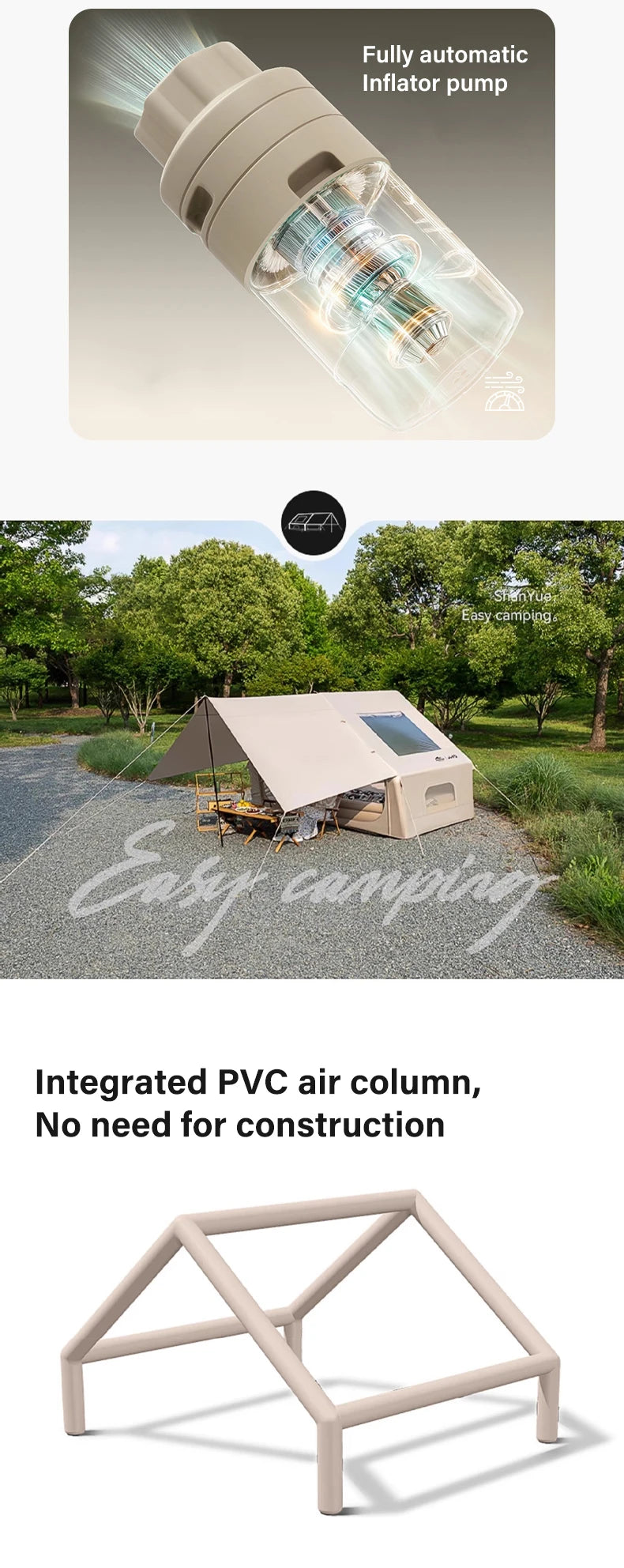 AirBase 2-in-1 Auto Inflatable Tent with Sunshade