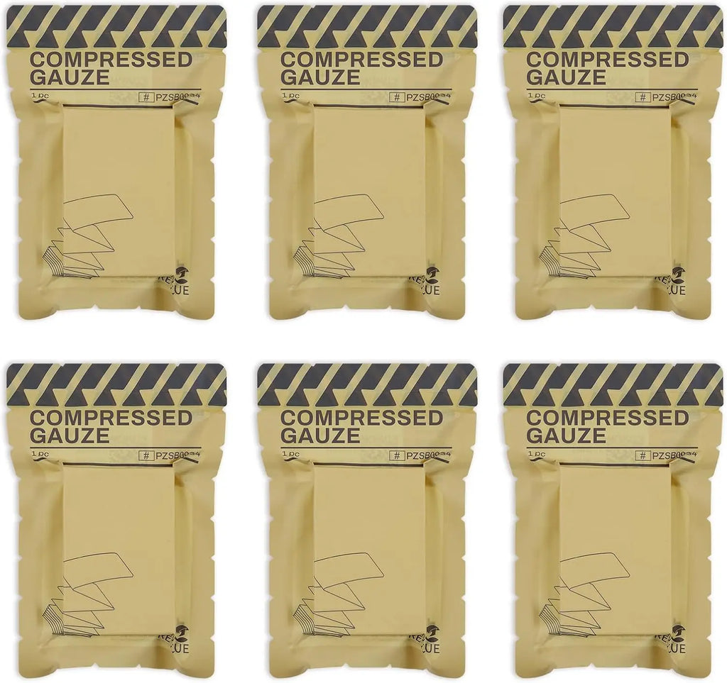 RescueVault Sterile Compressed Gauze - Emergency Wound Dressing