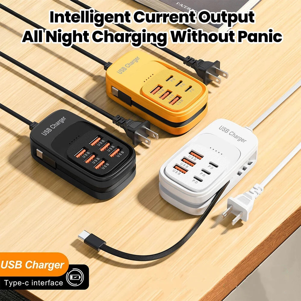 ChargeHub 6-in-1 USB Power Strip — 3PD Fast Charge