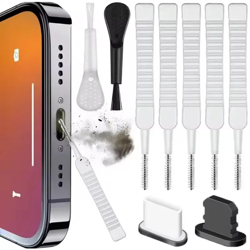 CleanKit Phone Port Cleaning & Dust Plug Protection Set