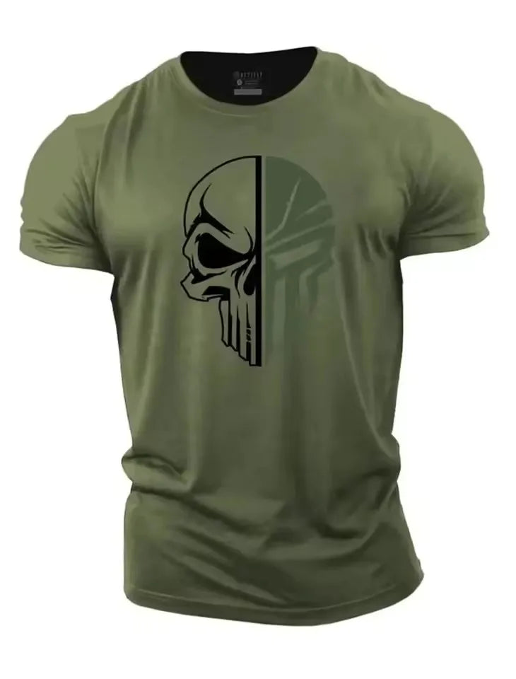 TacticalEdge Military Skull Print Performance T-Shirt