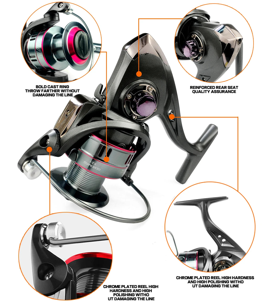 CastPro Telescopic Carbon Fiber Fishing Rod & Reel Combo