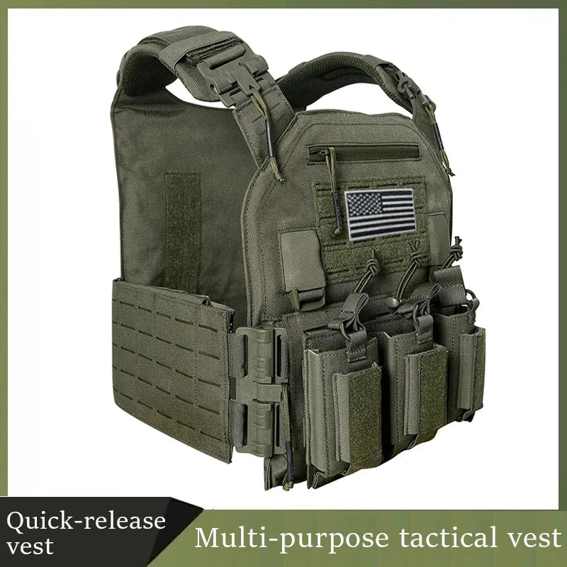 TactVault MOLLE Plate Carrier Tactical Vest