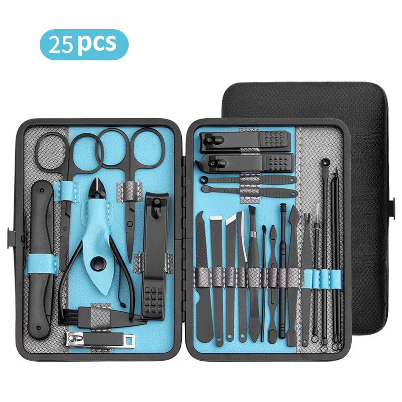 PrecisionKit Pro Manicure & Pedicure Set — Stainless Steel