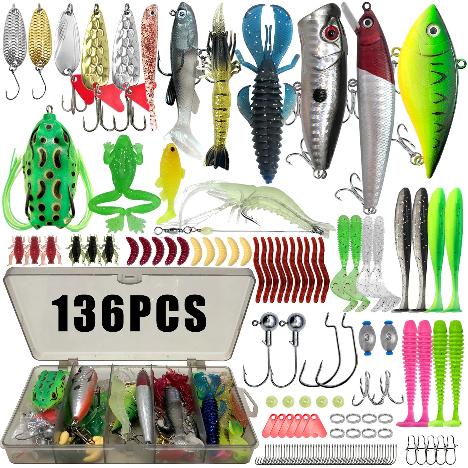 LureVault 86-Piece Multi-Species Fishing Lure Kit