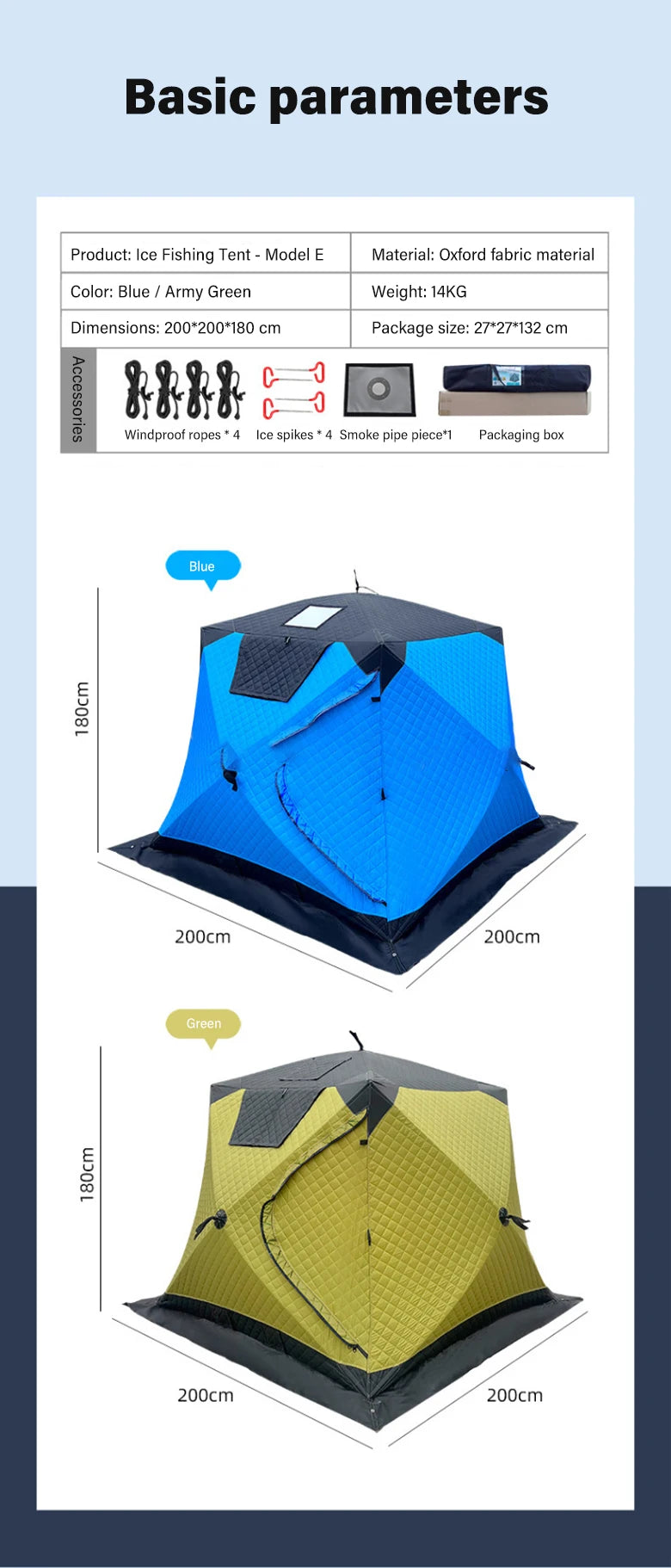IceBreak Winter Fishing Tent — 3-4 Person Insulated