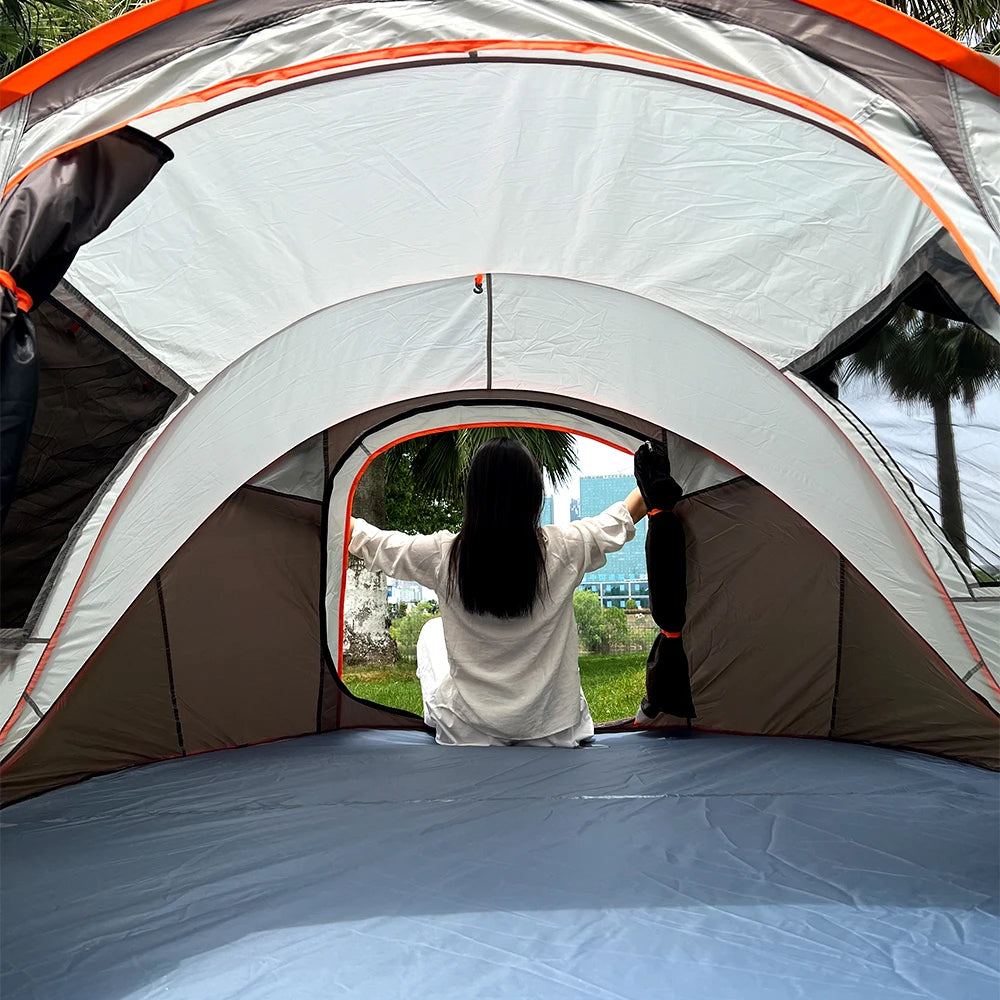 PopBase Instant Throw Camp Tent — 5-8 Person Waterproof