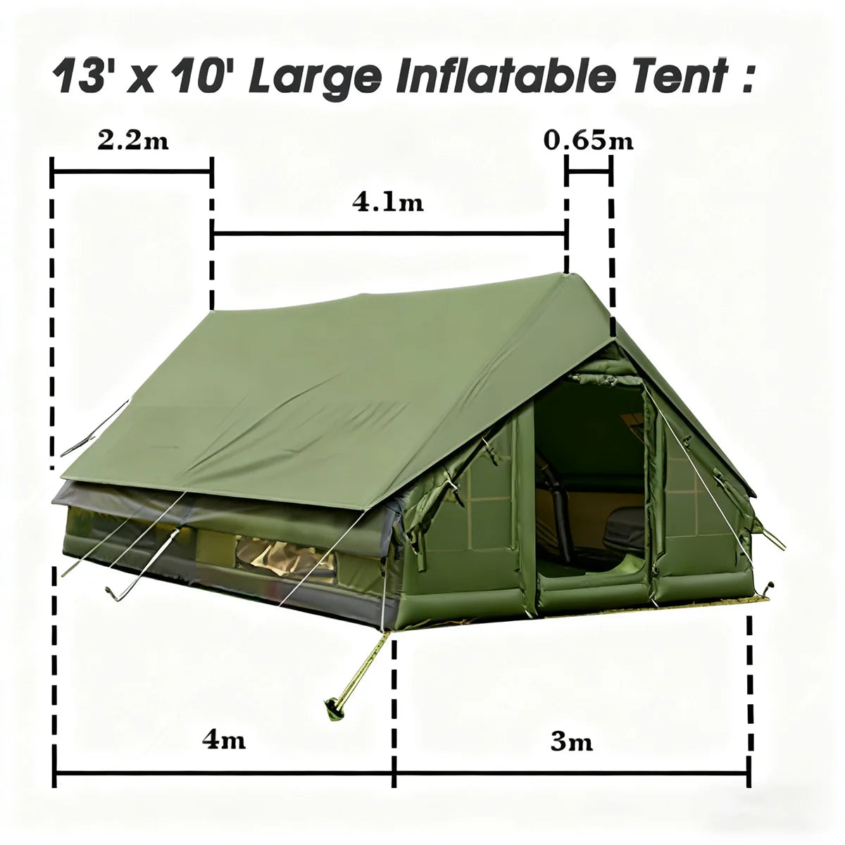 SkyShield 10x13 Waterproof Survival Rain Fly Tarp