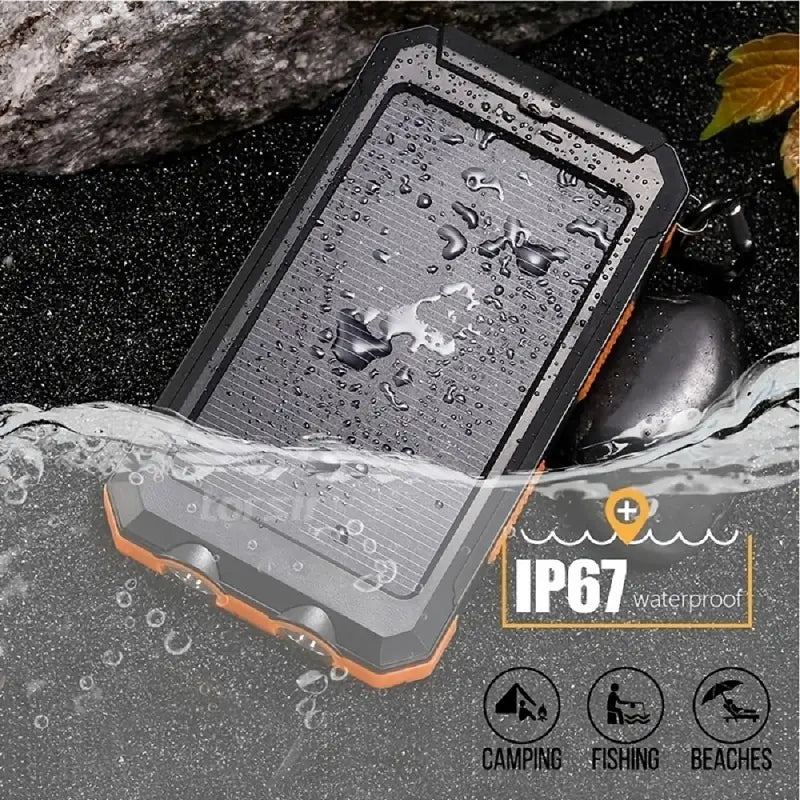 GridSolar 20000mAh Solar Power Bank | Rugged Portable Charger