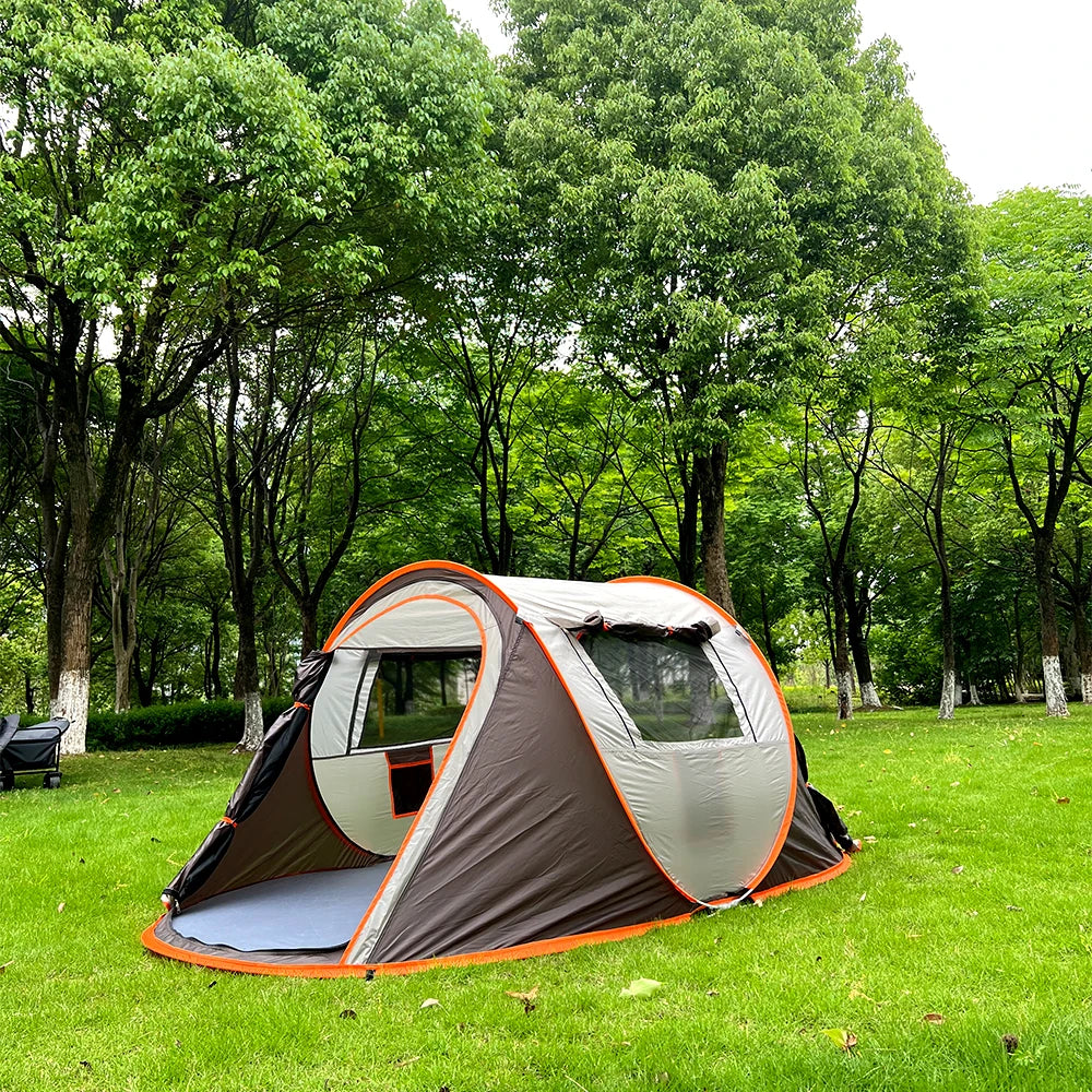 PopBase Instant Throw Camp Tent — 5-8 Person Waterproof