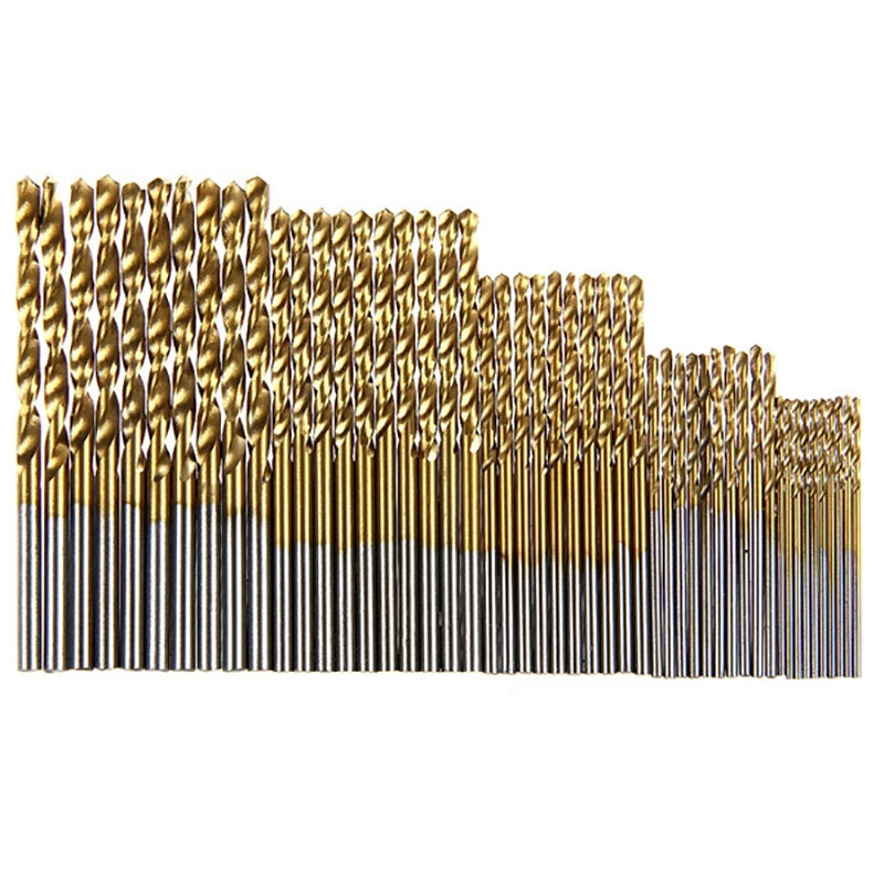 100-Piece Titanium Coated HSS Drill Bit Set
