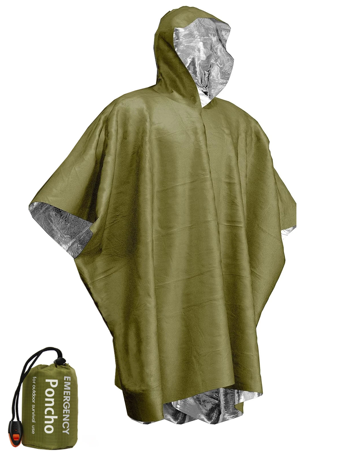 SurvivalPoncho Disposable Emergency Waterproof Rain Poncho