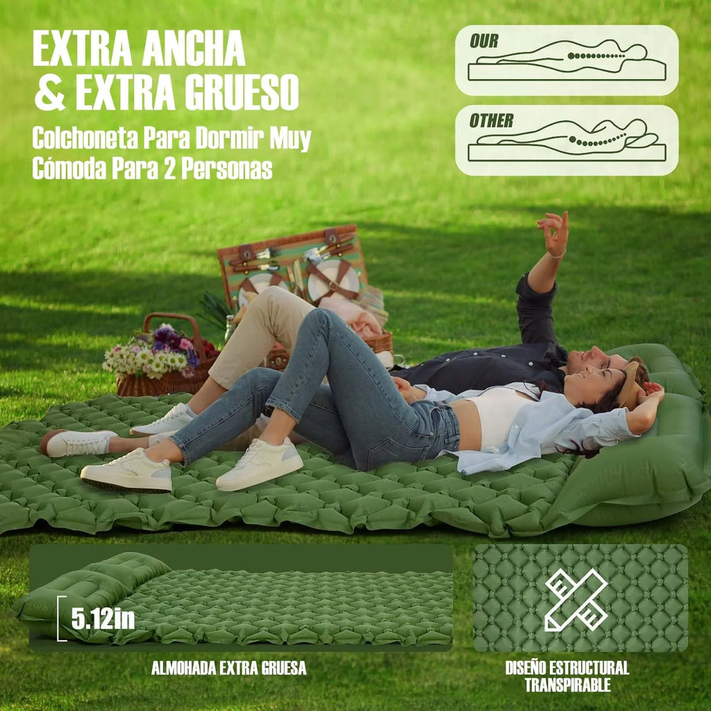 DualRest Ultrawide Inflatable Camping Sleeping Pad