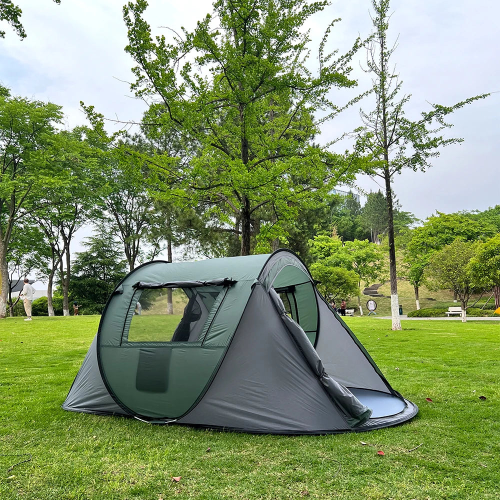 PopBase Instant Throw Camp Tent — 5-8 Person Waterproof