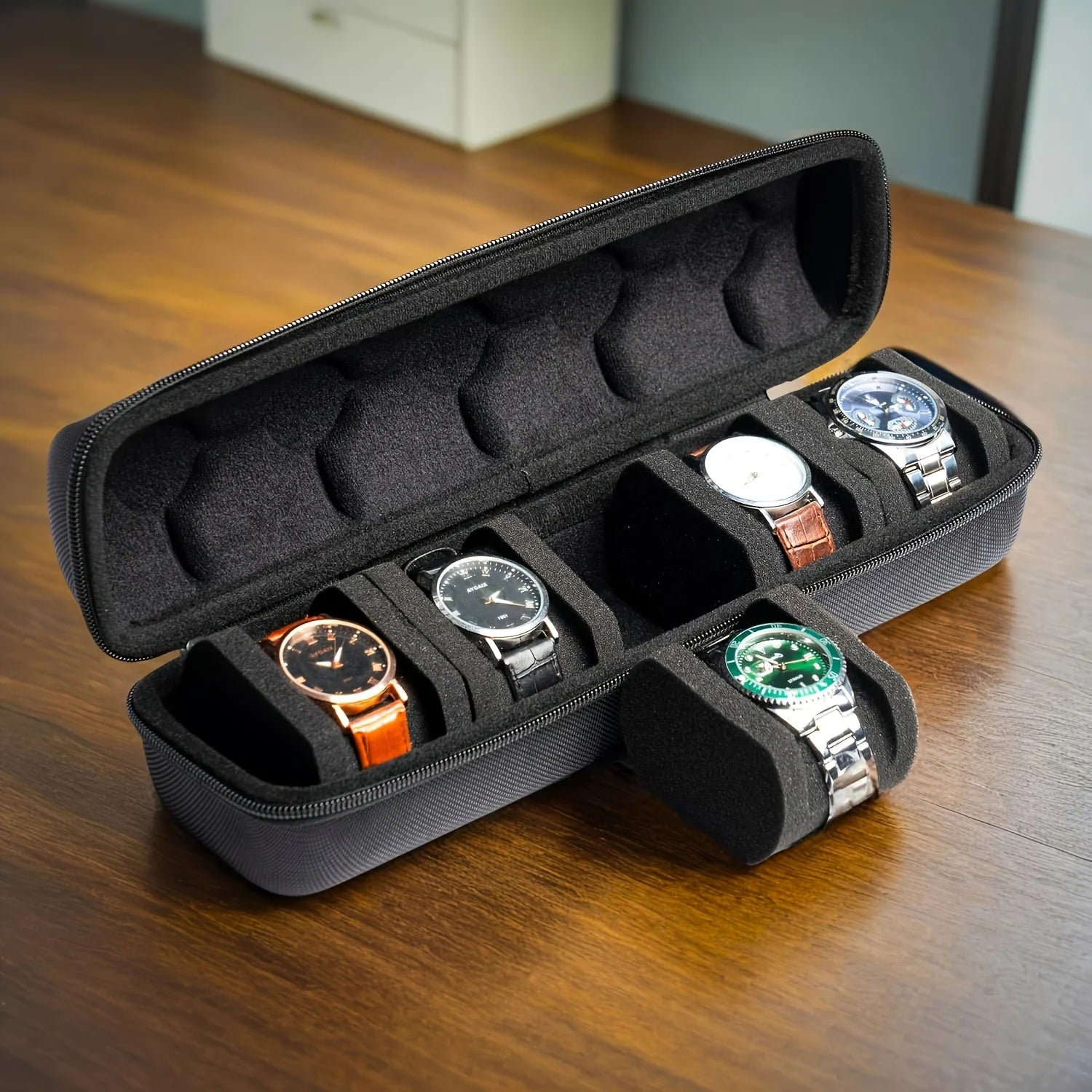 WatchVault 5-Slot Hard Shell Travel Watch Case