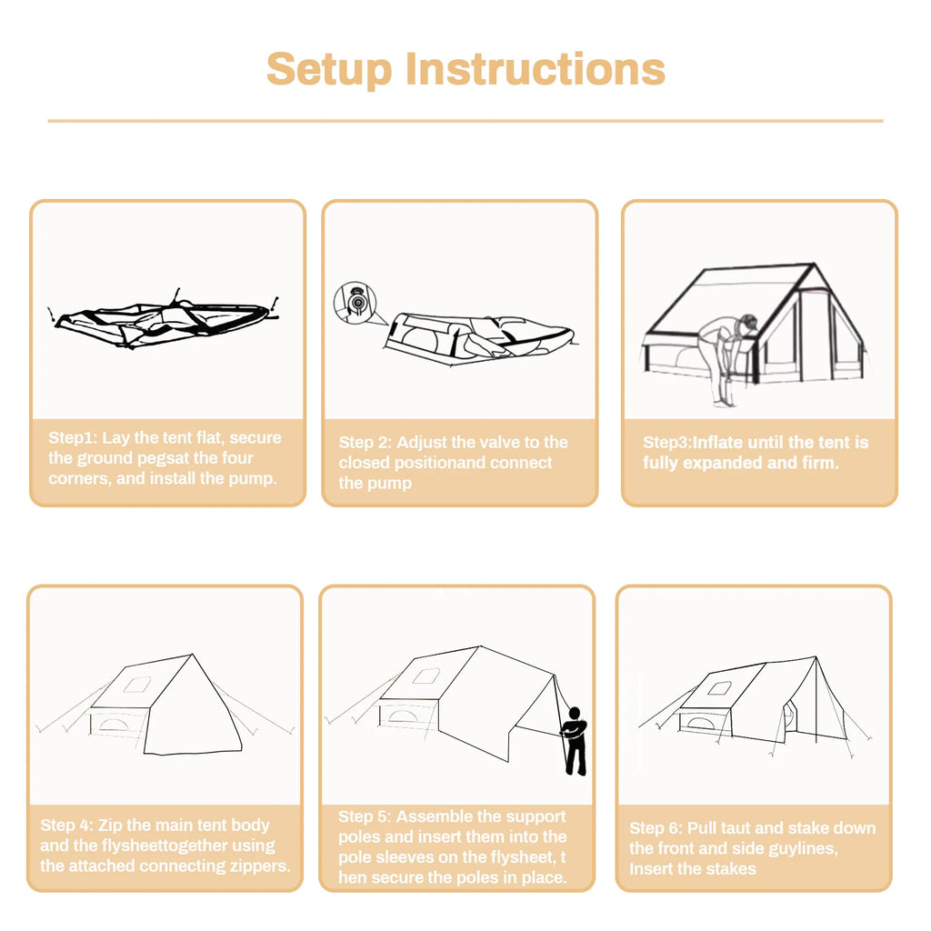 QuickDome Pakicetus Inflatable Family Camping Tent