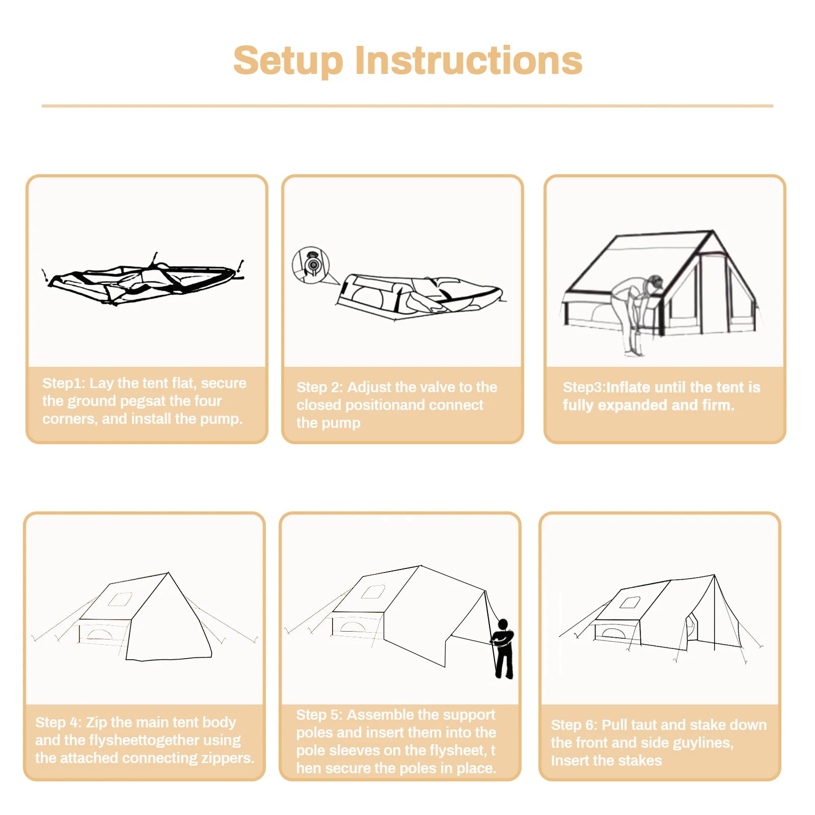 QuickDome Pakicetus Inflatable Family Camping Tent