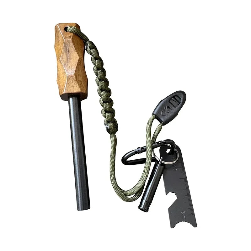 FlintStrike Magnesium Fire Starter Rod with Leather Strap
