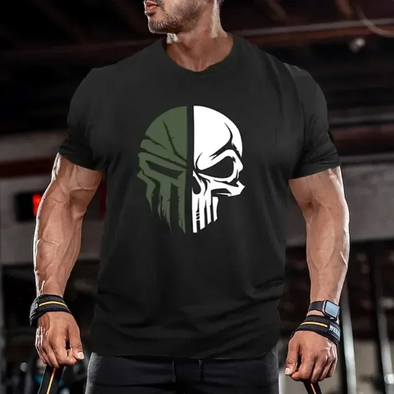 TacticalEdge Military Skull Print Performance T-Shirt