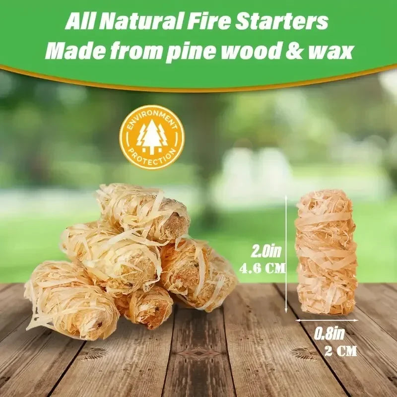 NaturalSpark Wax Wood Fire Starters - 30-Pack