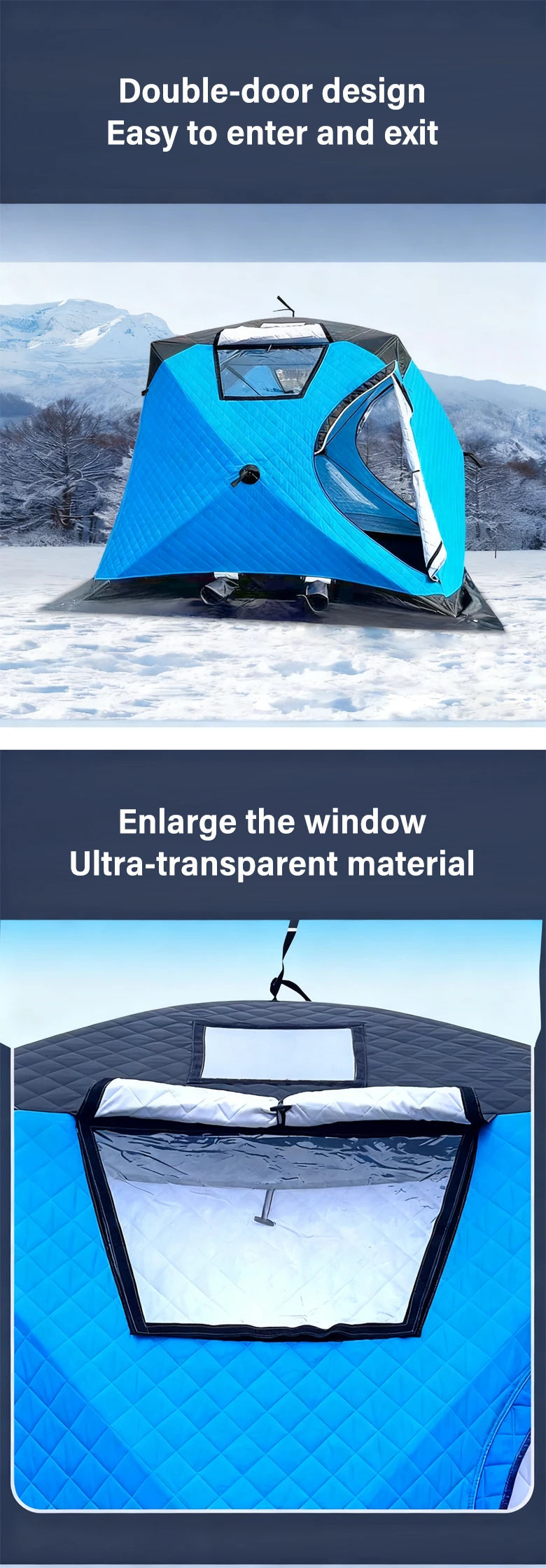 IceBreak Winter Fishing Tent — 3-4 Person Insulated