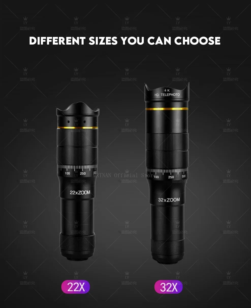 OpticVault 32x HD Monocular - Smartphone Camera Adapter