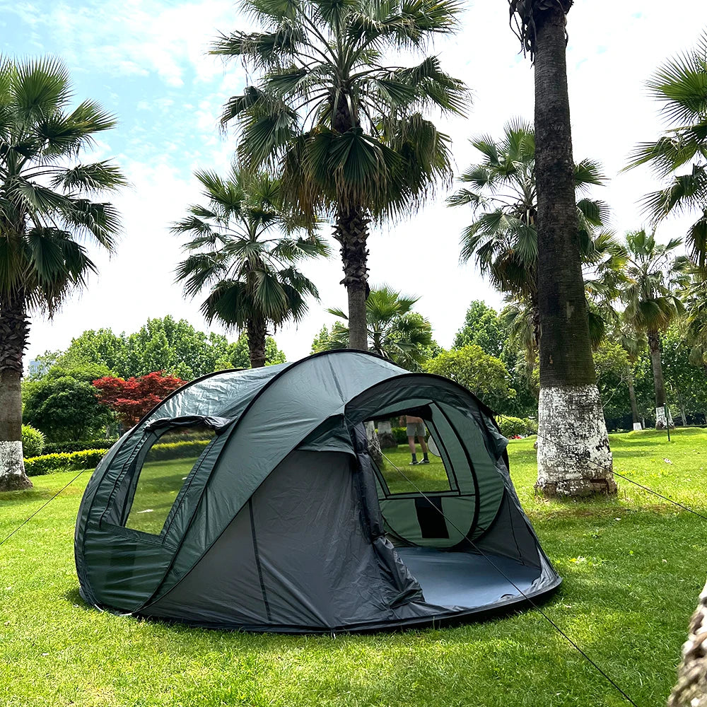 PopBase Instant Throw Camp Tent — 5-8 Person Waterproof