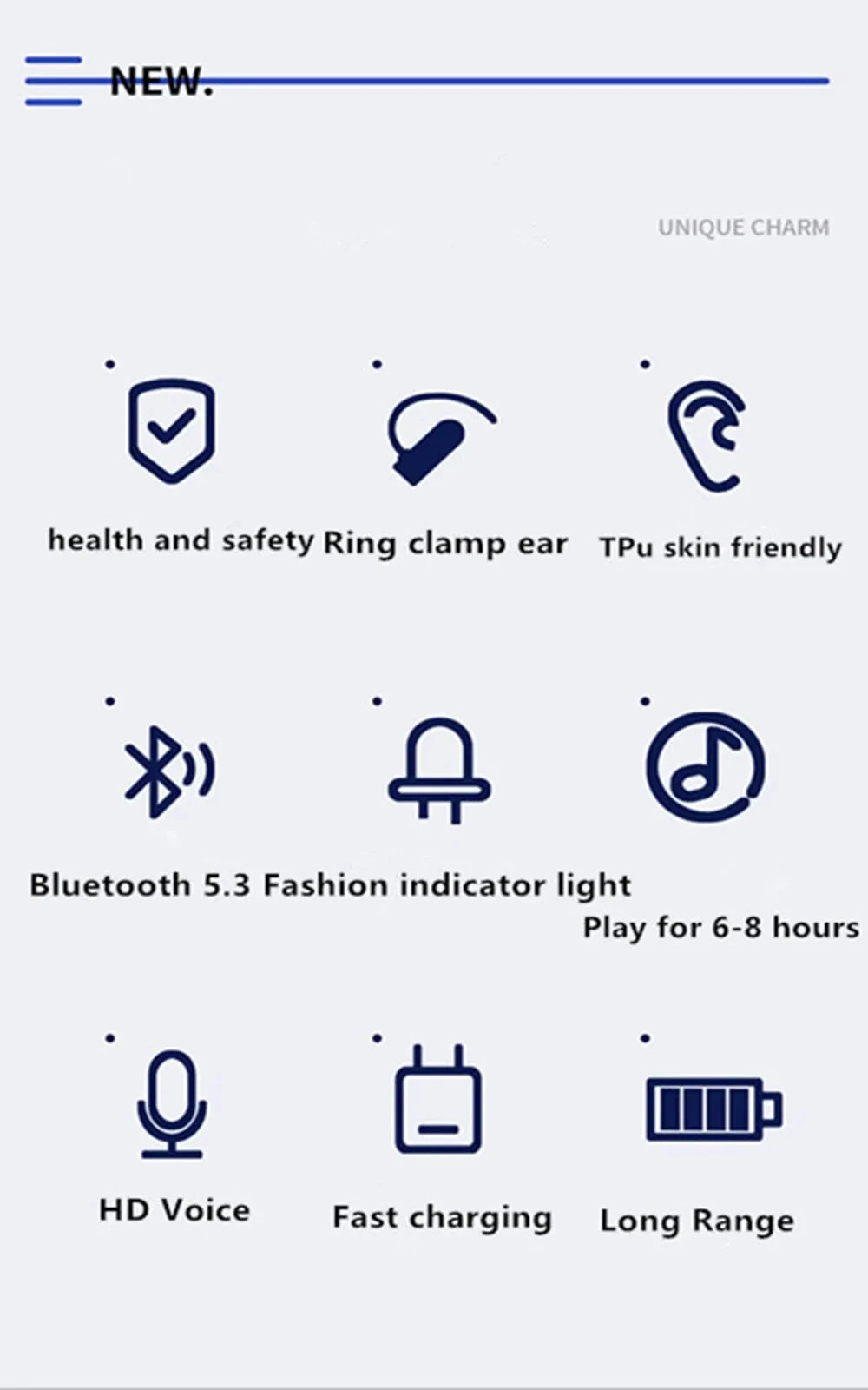 BoneClip Wireless Monaural Bone Conduction Earphone