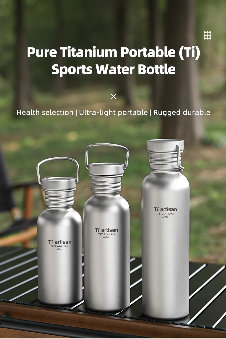 TitanHydro Ultralight Titanium Water Bottle