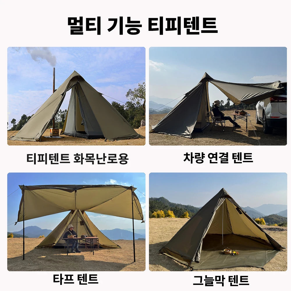 HotShell 4-Season Teepee Hot Tent with Stove Jack