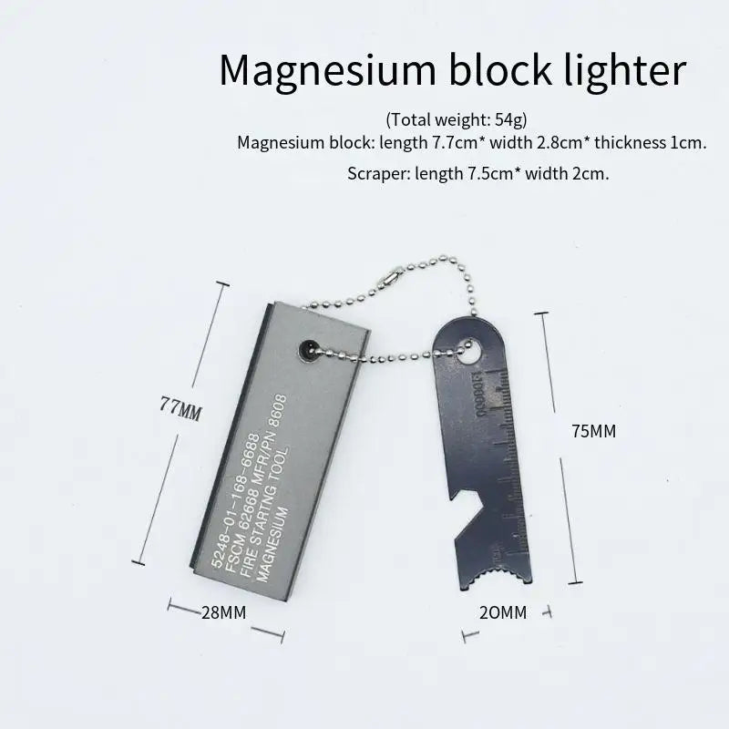 FlintStrike Magnesium Fire Starter Rod with Leather Strap