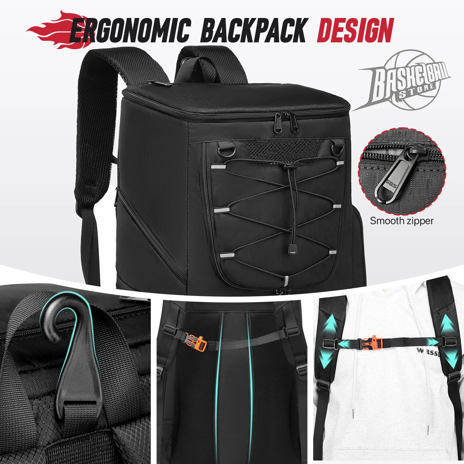 CourtPack Sports Backpack with Shoe Compartment