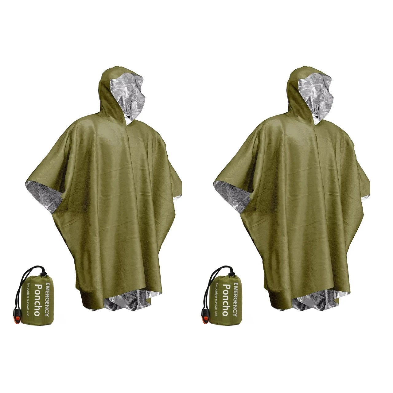 SurvivalPoncho Disposable Emergency Waterproof Rain Poncho