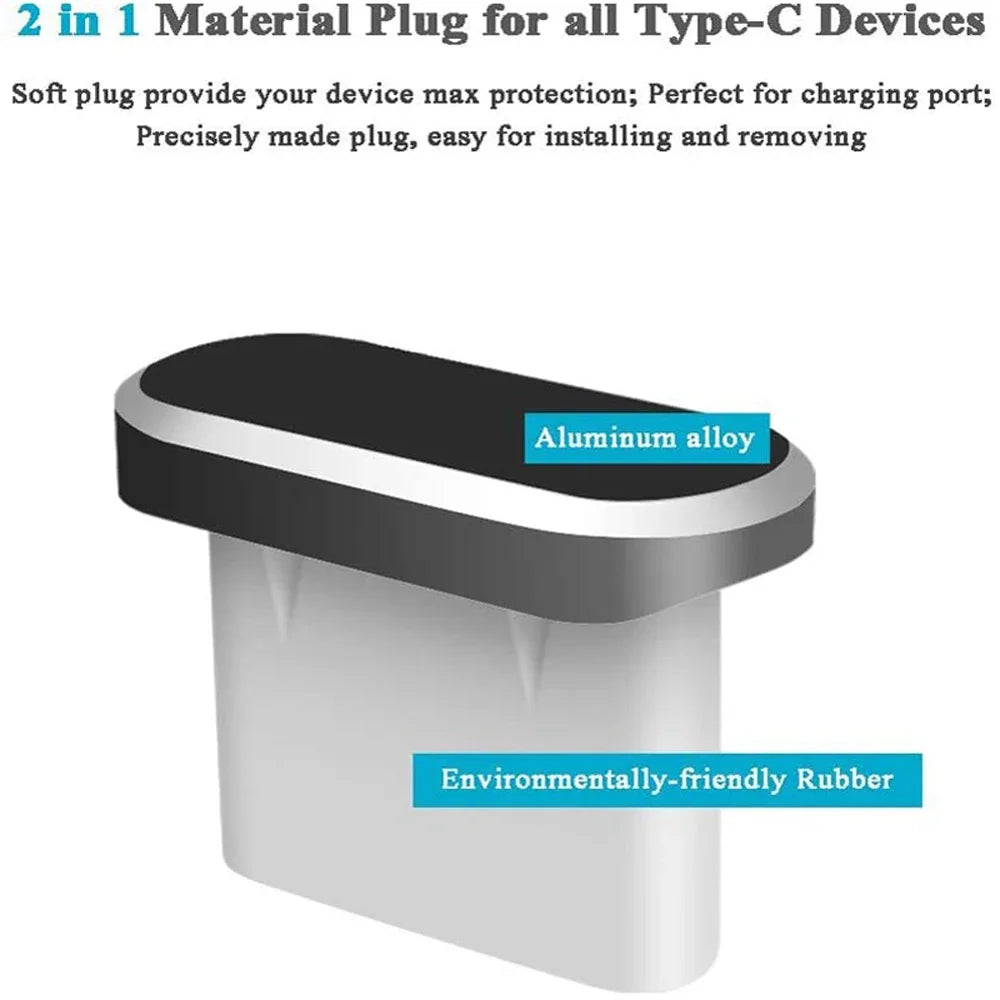 PortShield USB-C Dust Plug + Cleaning Brush Kit