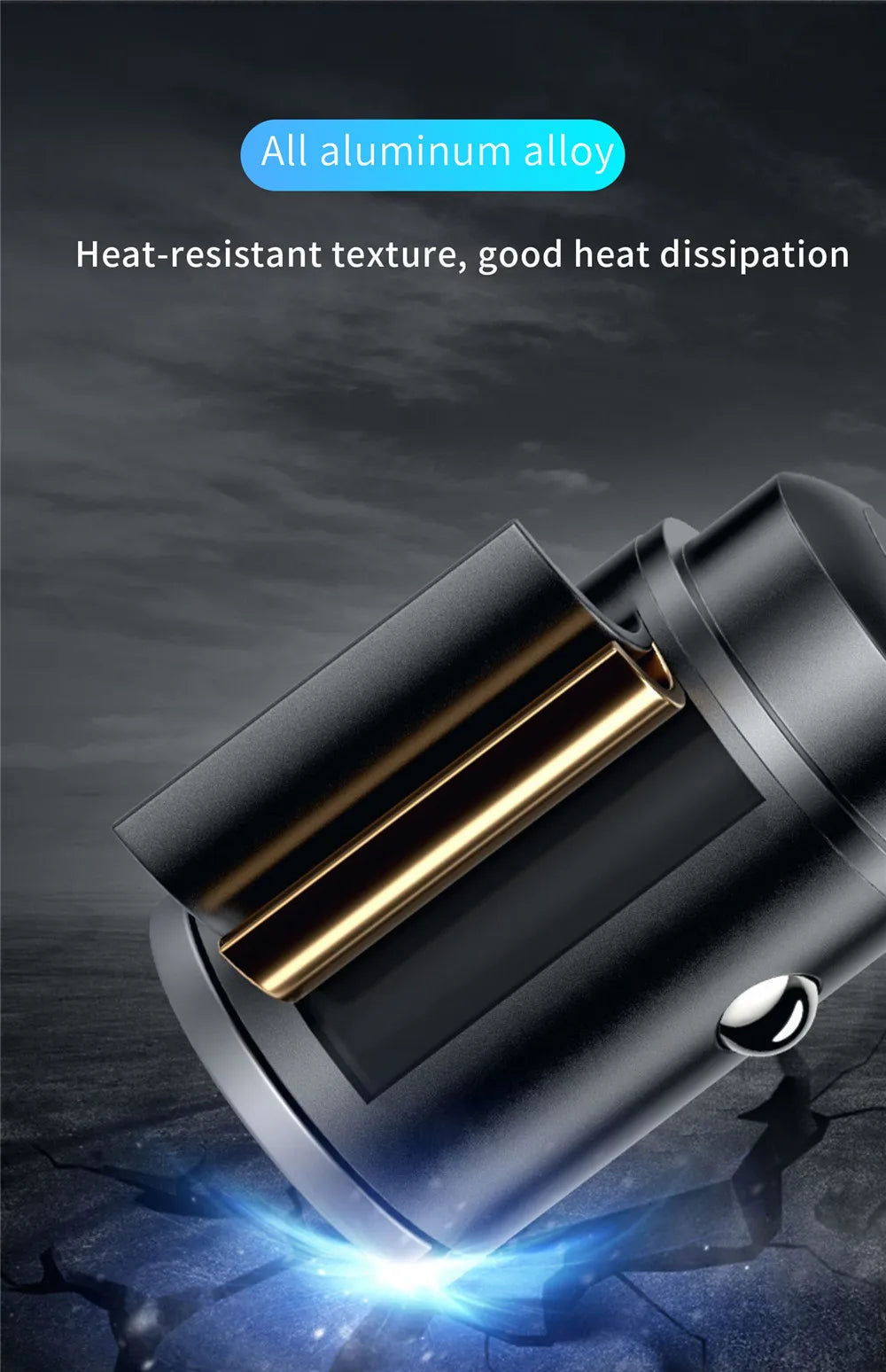 VoltDrive 200W PD Mini Car Fast Charger