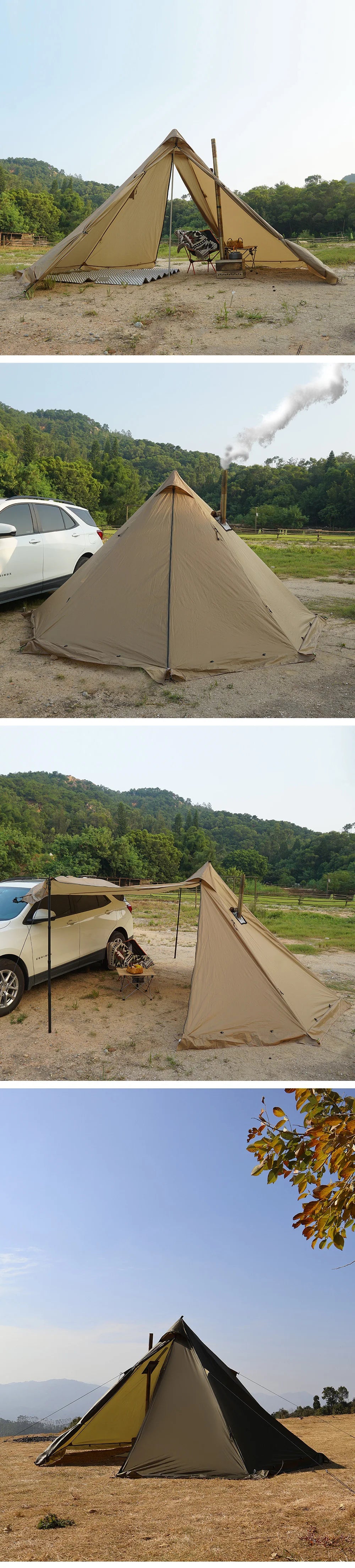 HotShell 4-Season Teepee Hot Tent with Stove Jack