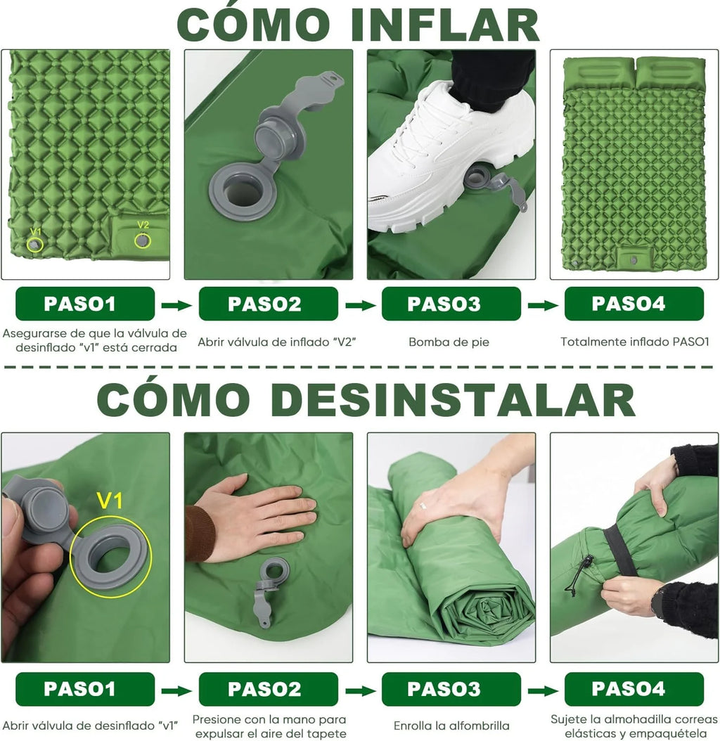 DualRest Ultrawide Inflatable Camping Sleeping Pad