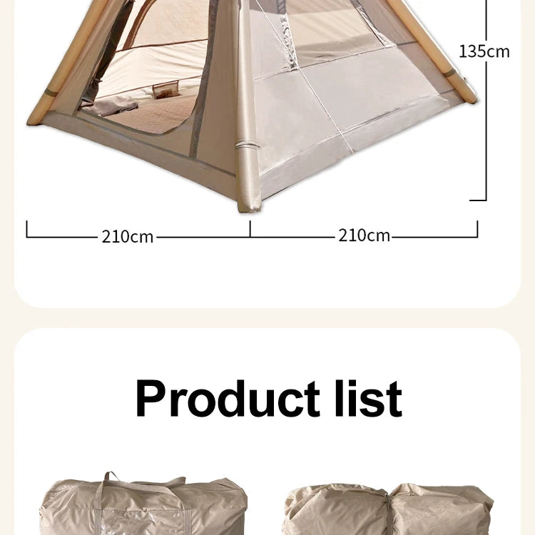SkyBase Inflatable Camping Tent — 5-8 Person Quick Setup