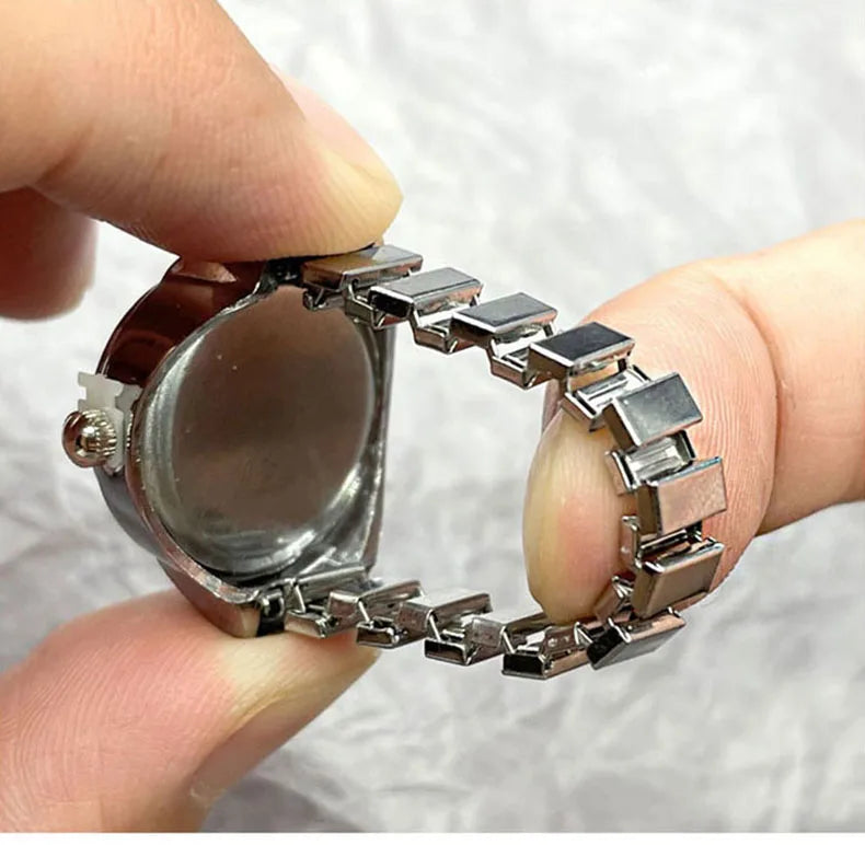 RingWatch Vintage Alloy Quartz Finger Ring Watch