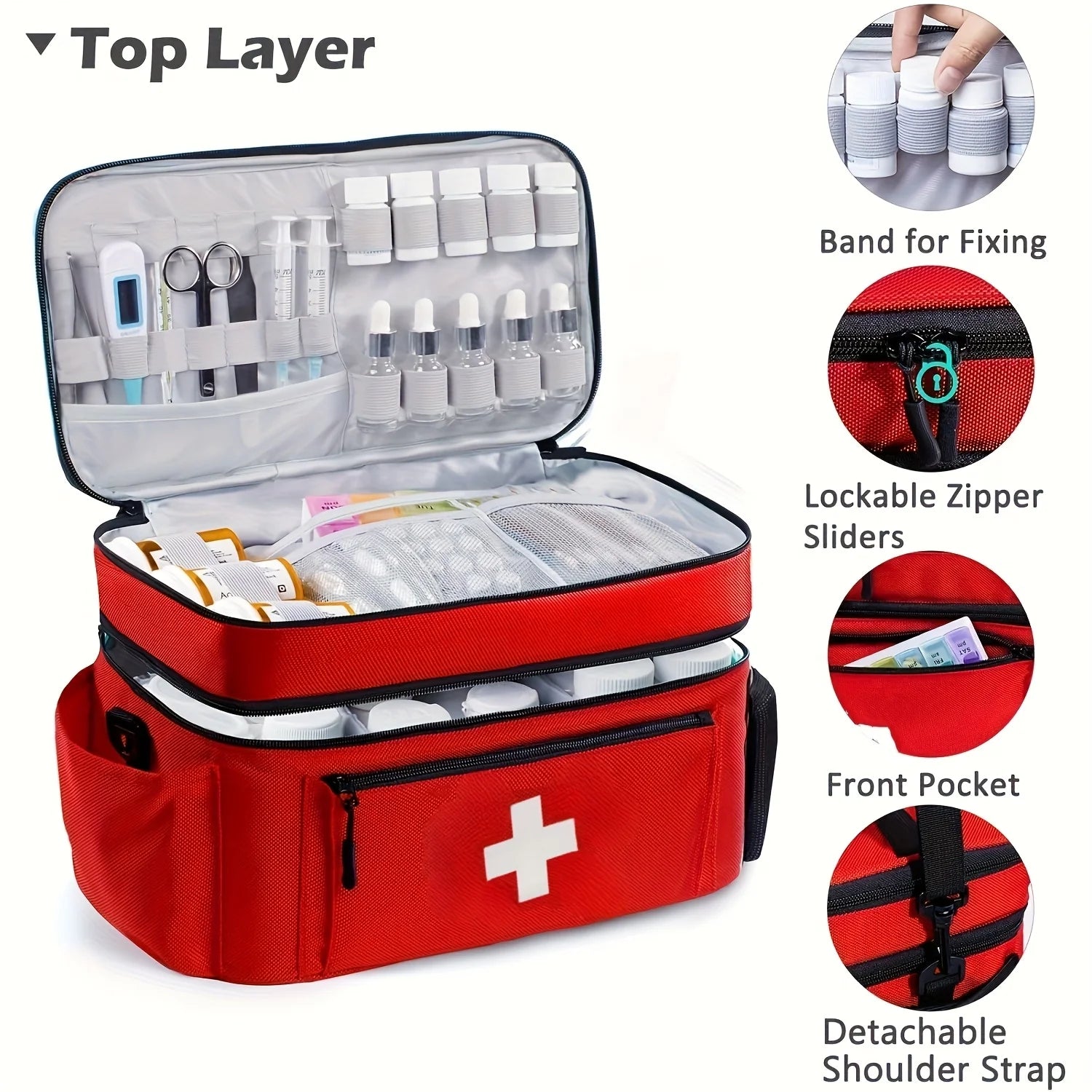 MedVault Pro Portable Emergency Medicine Storage Bag