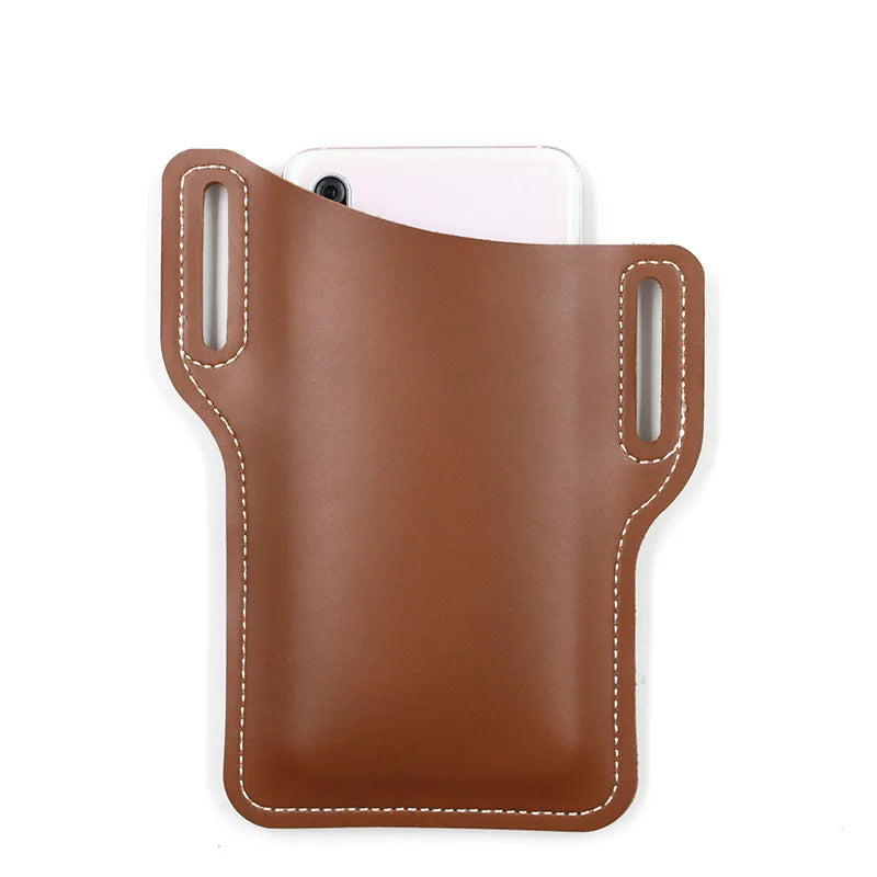 HipVault Leather Cell Phone Belt Holster & Waist Pouch