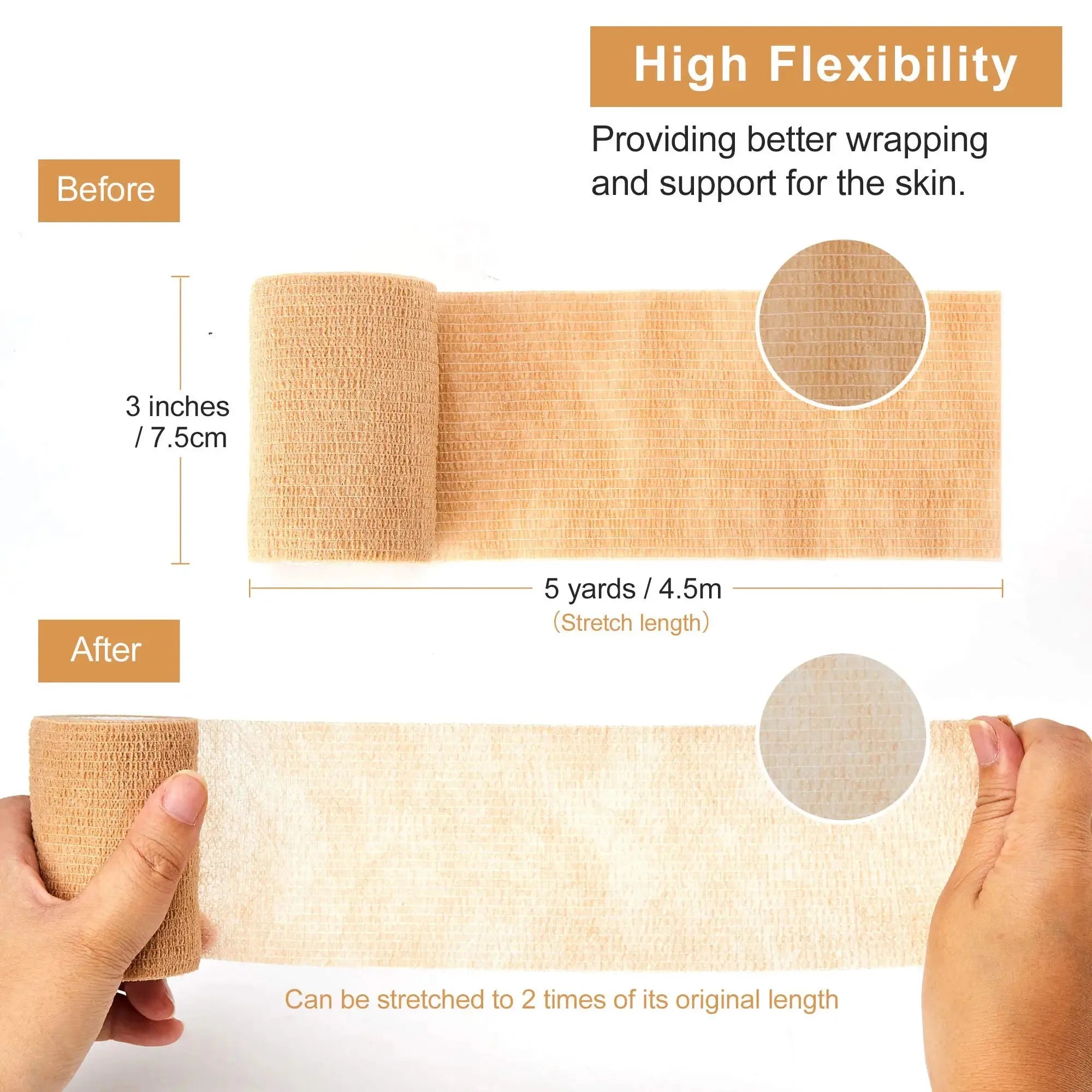 RescueBand Elastic Self-Adhesive Medical Bandage