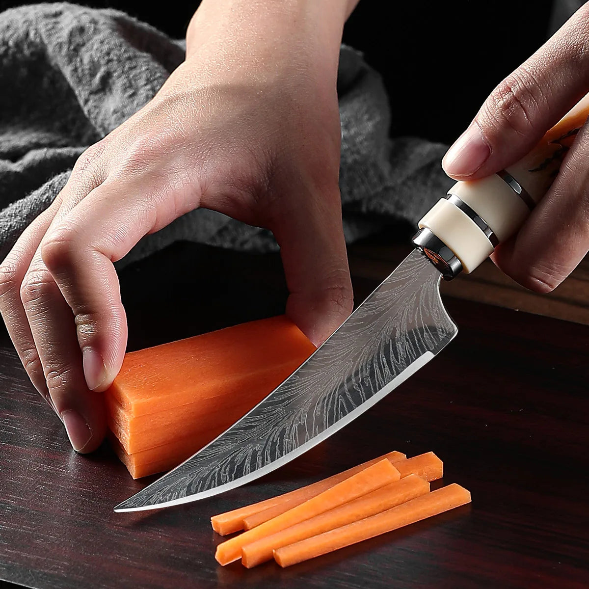 CurveVault High Carbon Boning Knife — Curved Blade