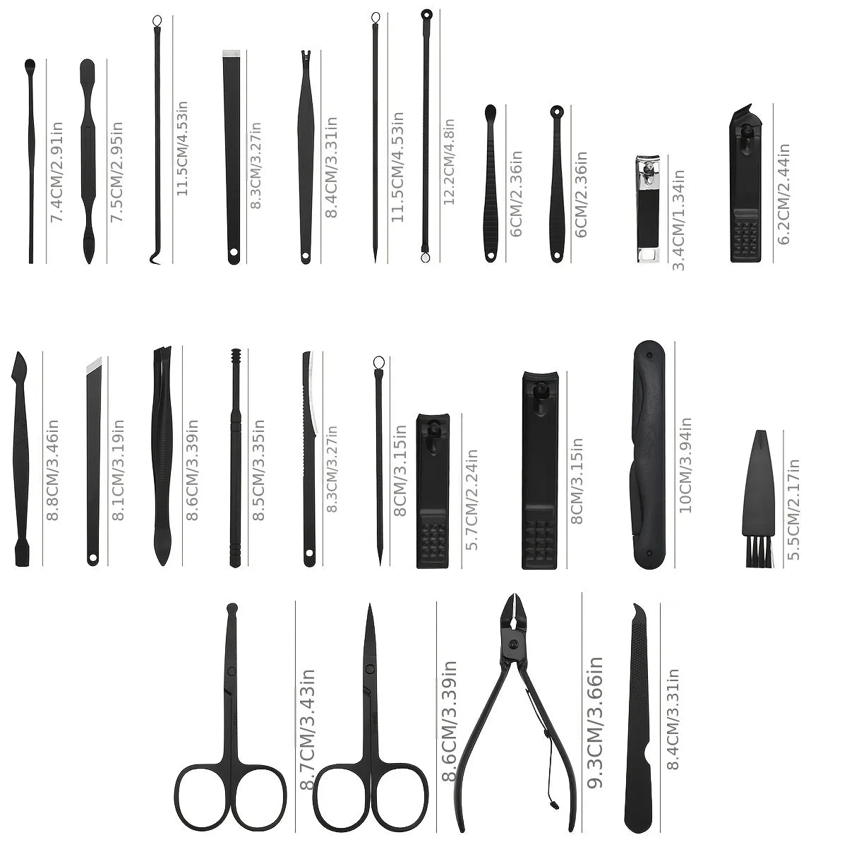 PrecisionKit Pro Manicure & Pedicure Set — Stainless Steel