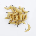 WiggleBait Rubber Maggot Fishing Lure Set with Hooks